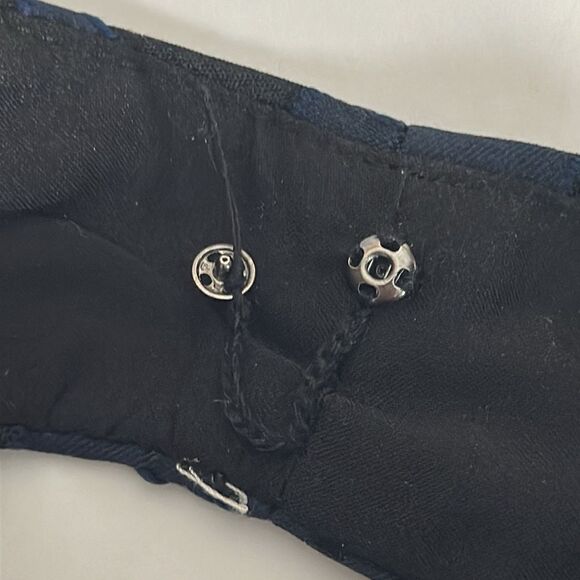 Lauren Ralph Lauren Navy Blue Lace Fit-and-Flare Sleeveless Dress V-neck 8 - Picture 10 of 13